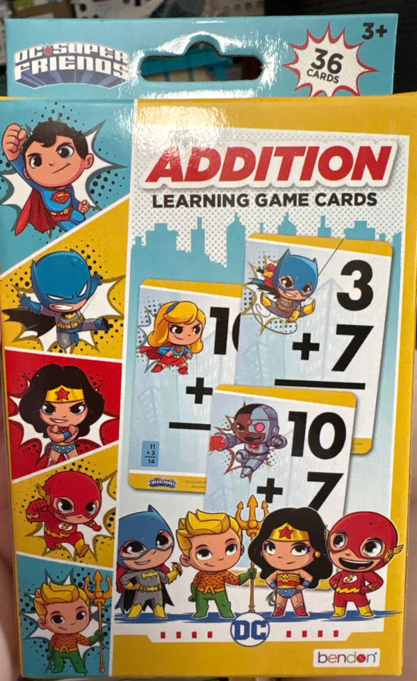 Math Practice Addition Flash Cards with DC Super Friends