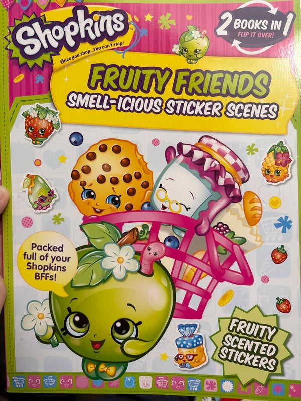 Shopkins Fruity Friends Smell-icious Sticker Scenes activity book