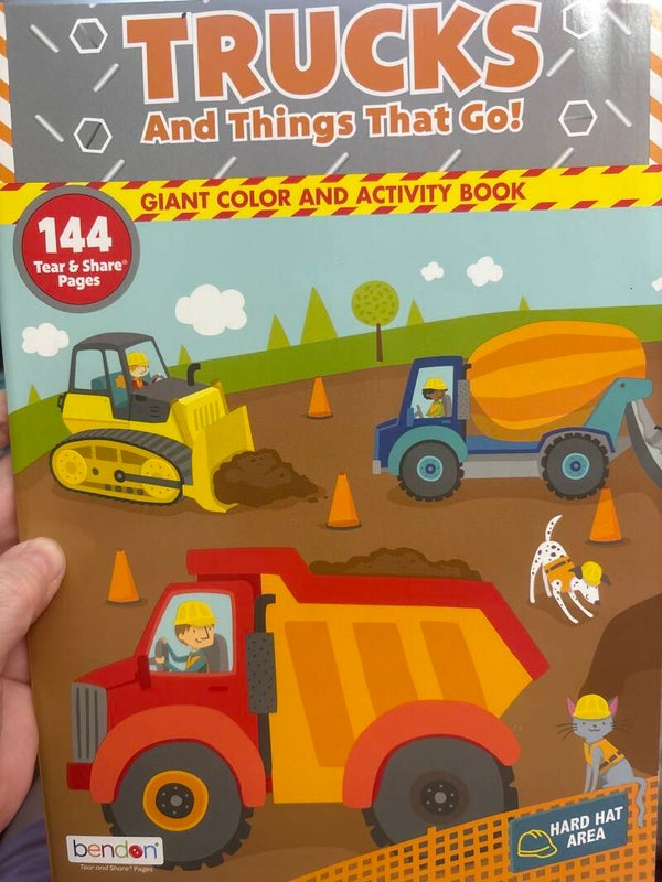 Trucks and Things That Go Giant Coloring and Activity Book