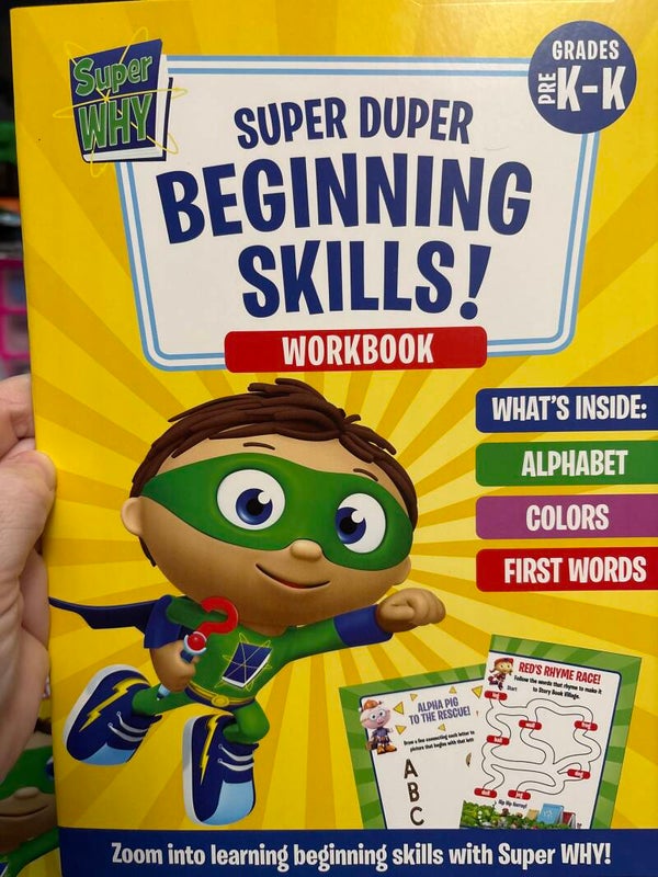 PBS Super Why Super Duper Beginning Skills PreK-Kindergarten Workbook