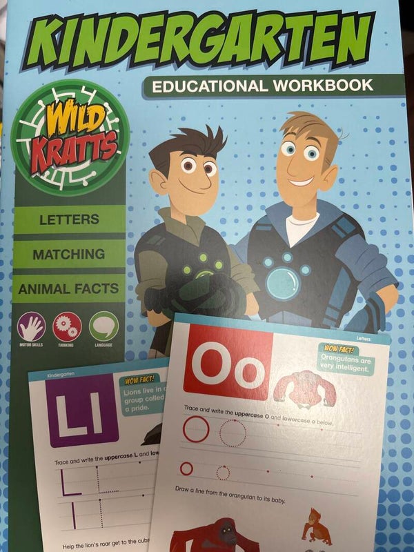 PBS Wild Kratts Kindergarten Educational Workbook