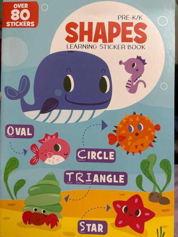 Shapes Pre-K/K Learning Sticker Book - Under the Sea cover