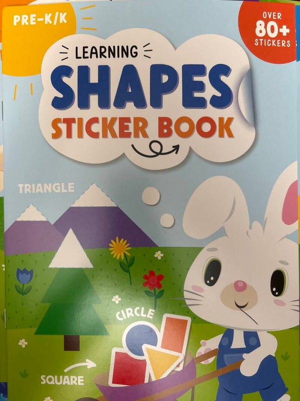 Shapes Pre-K/K Learning Sticker Book - Rabbit cover