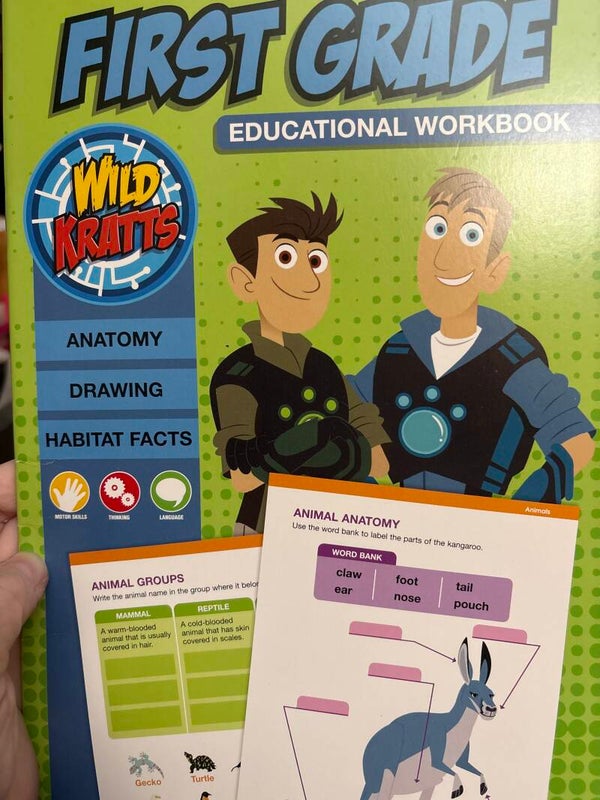 PBS Wild Kratts First Grade Educational Workbook