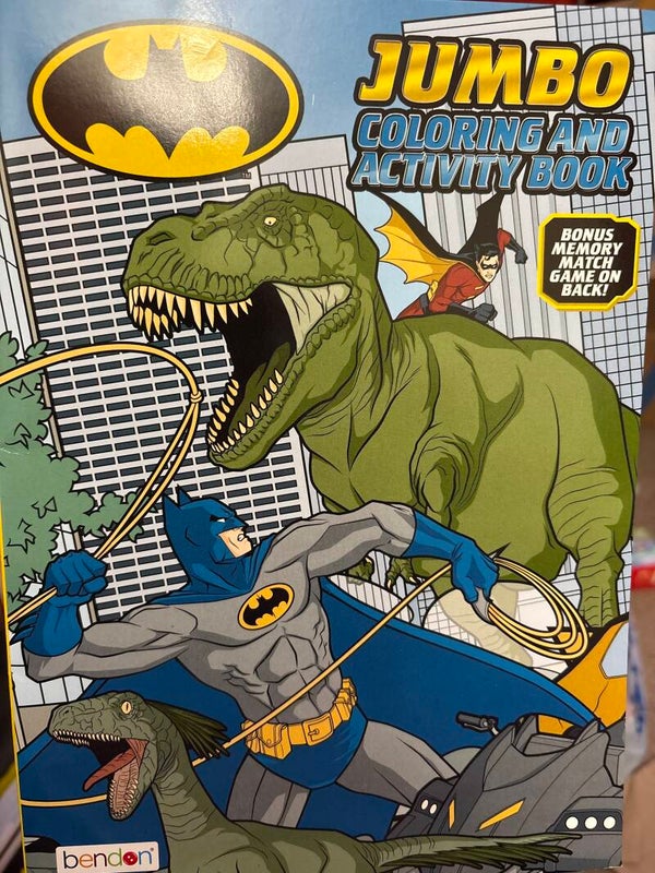 DC Batman Coloring Activity Book - Dinosaur cover