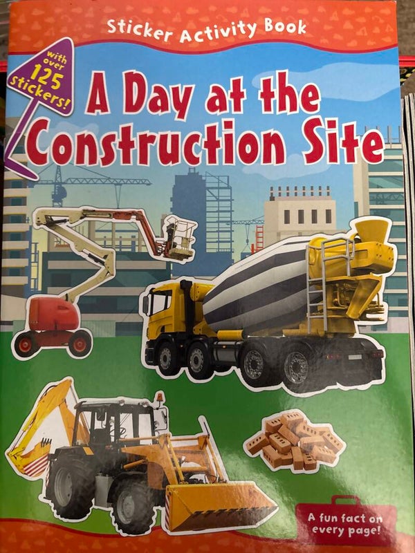 A Day at the Construction Site sticker activity book