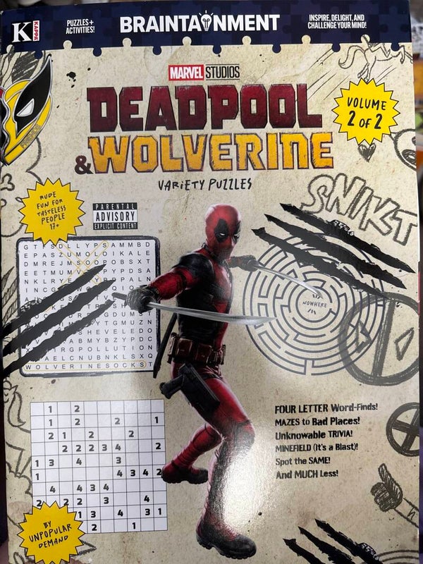 Marvel Studios Deadpool and Wolverine Variety Puzzles & Activities Volume 2 activity book