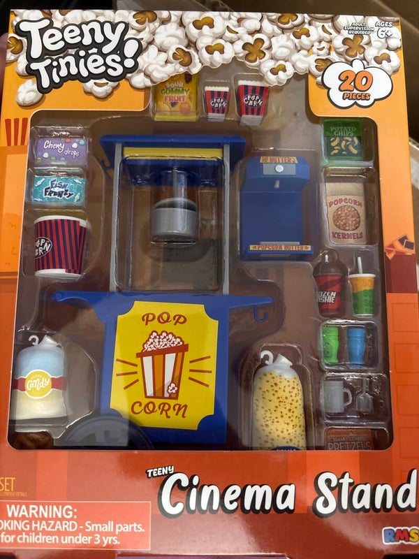 Teeny Tinies - Cinema Popcorn Stand Mini Play Set (for Barbie sized dolls)