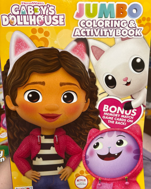 DreamWorks Gabby’s Dollhouse Coloring and Activity Book - yellow cover