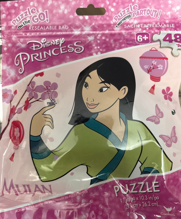 Puzzle on the Go Jigsaw Puzzle (48 pieces) - Disney Princess Mulan