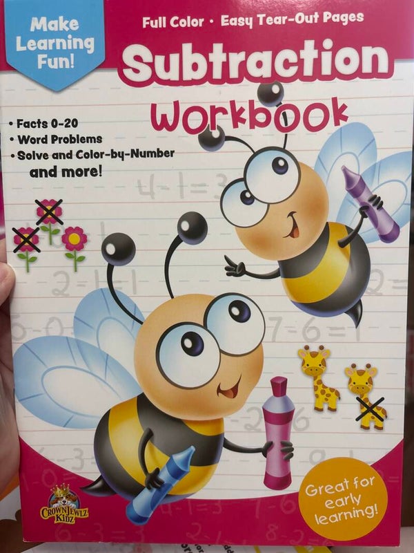 Subtraction Workbook Make Learning Fun Activity Workbook