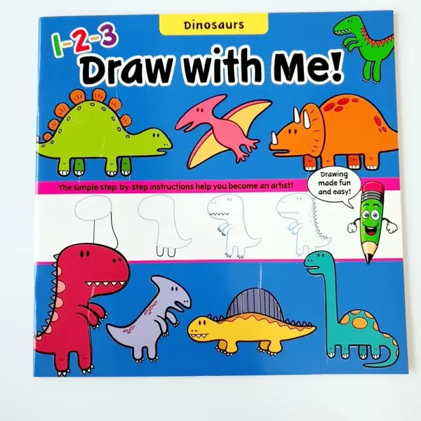 1-2-3 Draw with Me - Dinosaurs book