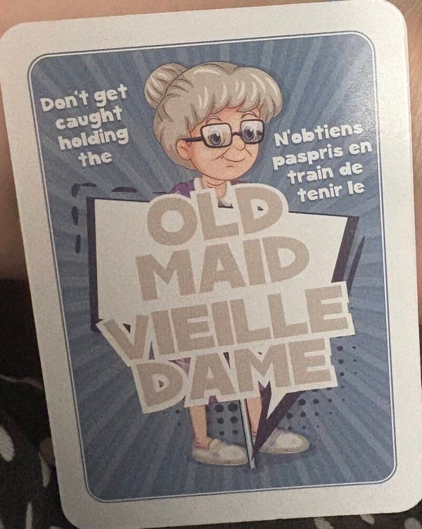 Card Game - Old Maid (vocabulary building) - Bilingual French and English