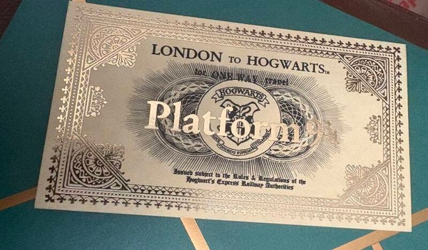 Harry Potter Hogwarts Express Platform 9 3/4 Ticket