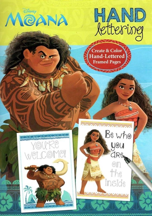Disney Moana Hand Lettering activity book