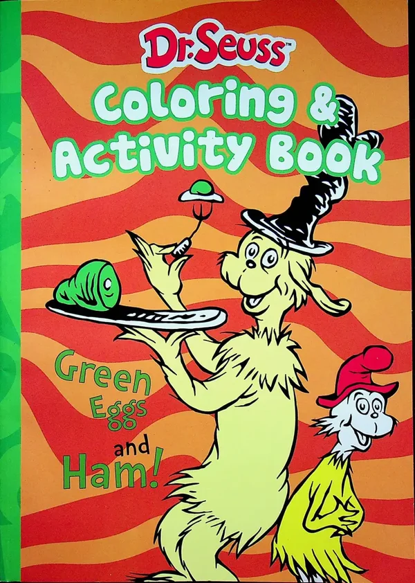Pair of Dr. Seuss Activity Coloring Books (includes crayons)