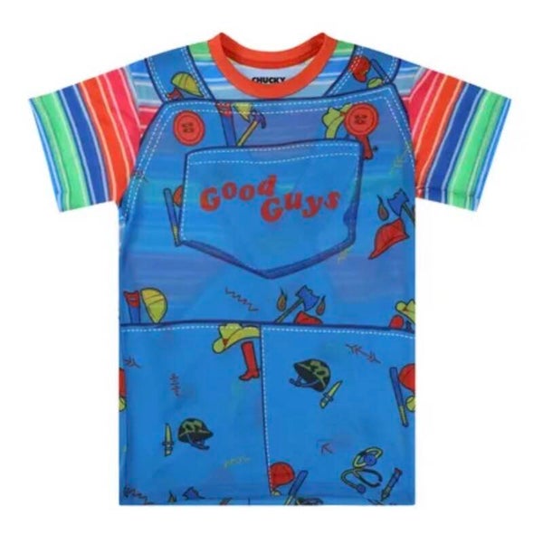 Child’s Play Chucky Good Guys Overalls Costume graphic tee (adult unisex T-shirt)