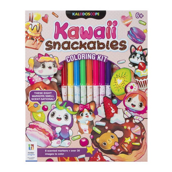 Kawaii Snackables Coloring Book Kit (Kaleidoscope of Color)