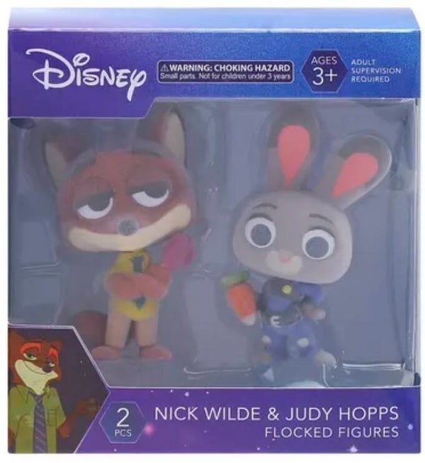 Disney Flocked Figure Set - Nick Wilde and Judy Hopps