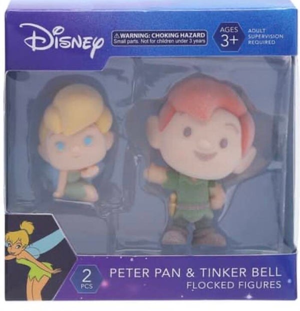 Disney Flocked Figure Set - Peter Pan and Tinkerbell
