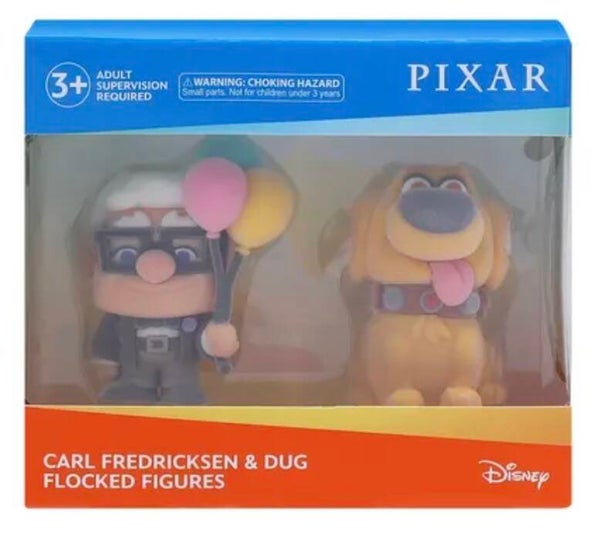 Disney PIXAR Flocked Figure Set - Doug Fredericksen and Dug the Dog