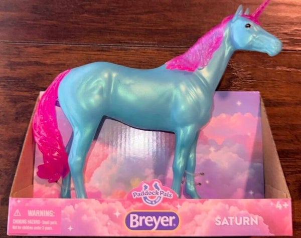 Breyer Farms Paddock Pals Toy Unicorn - Iridescent Series - Saturn