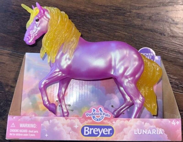 Breyer Farms Paddock Pals Toy Unicorn - Iridescent Series - Lunaria