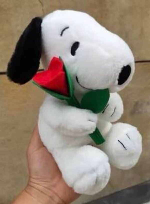 Peanuts Snoopy with Red Rose plush toy - Valentine’s Day