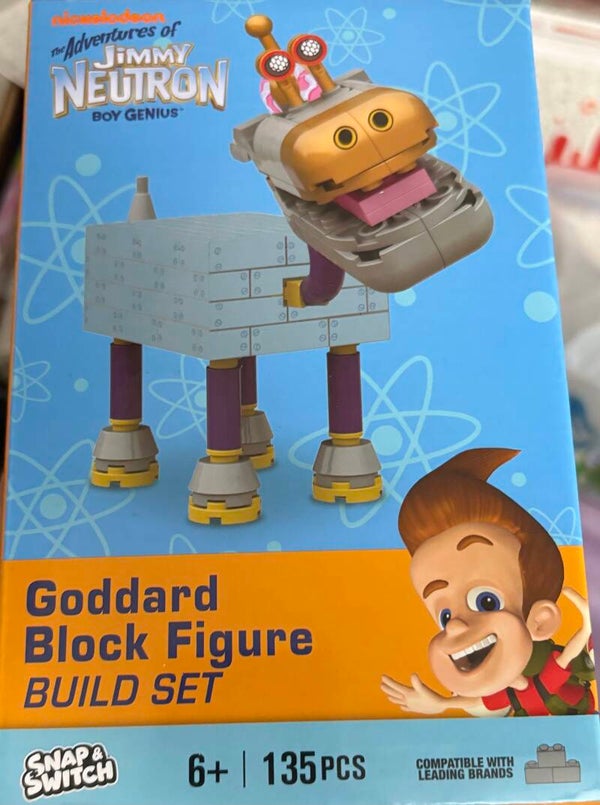 Nickelodeon Character Block Head Figure Build Set - Goddard from Jimmy Neutron