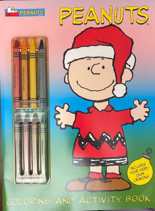 Peanuts Christmas Coloring Activity Book with crayons
