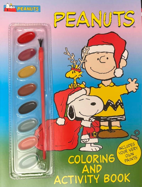 Peanuts Christmas Coloring and Activity Water Painting Book