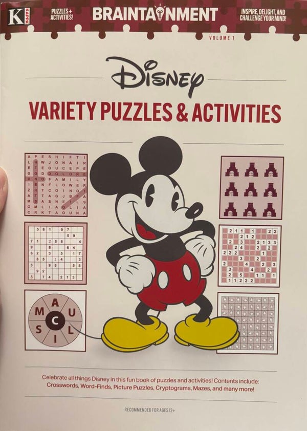 Disney Variety Puzzles and Activities book