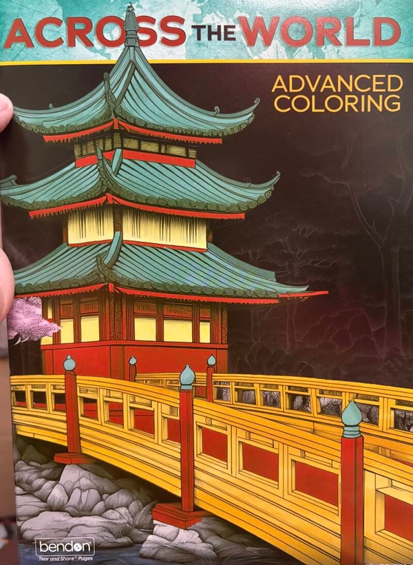 Across the World Advanced Coloring Book