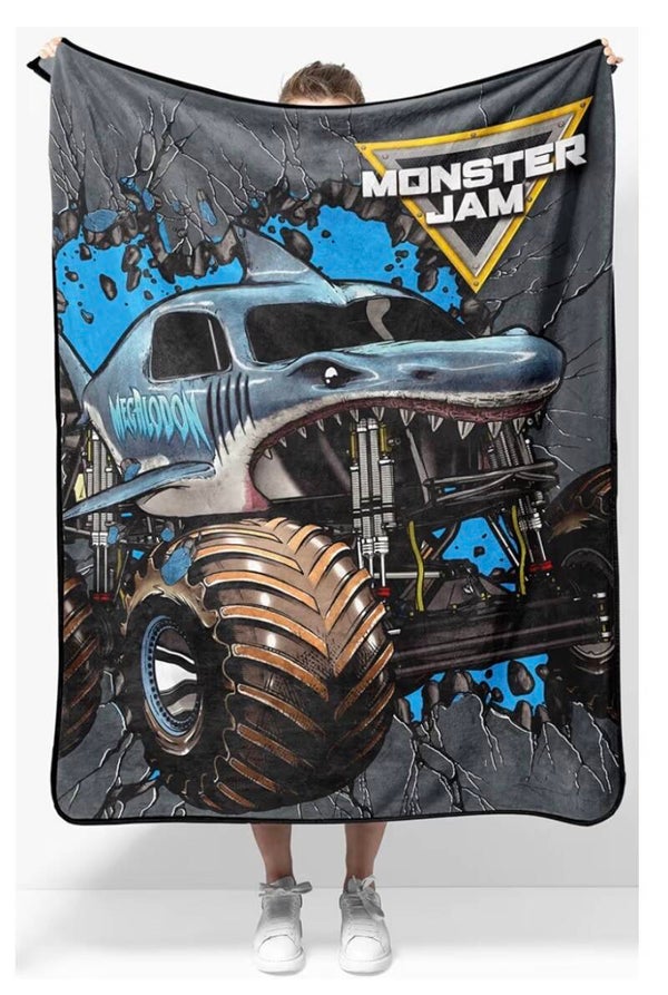 Monster Jam Fleece Throw Blanket