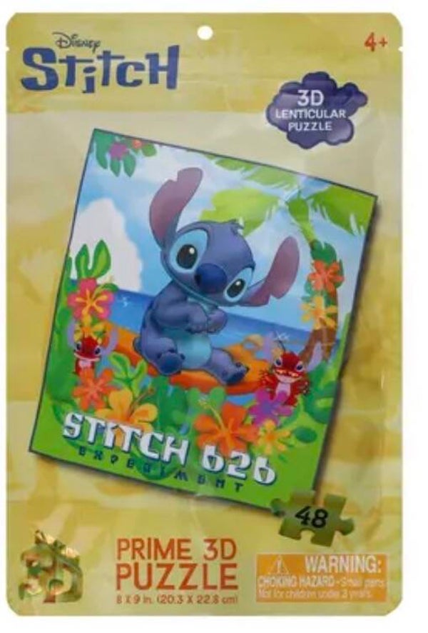 Prime 3D Lenticular Puzzle (48 pieces) - Disney Stitch 626 Experiment