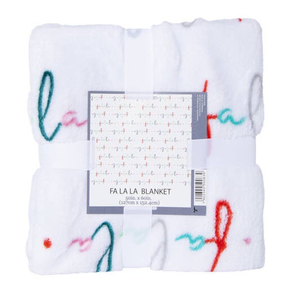 Plush Throw Blanket - Fa La La