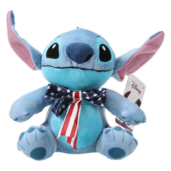 Disney’s Stitch plush toy - Patriotic Bowtie for Independence Day (9 in)