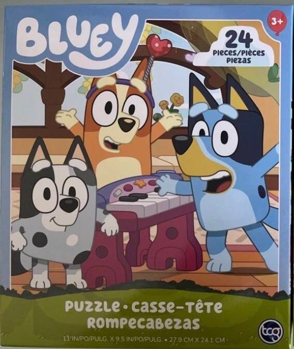 Jigsaw Puzzle (24 pieces) - Bluey with Keyboard Playing Dad