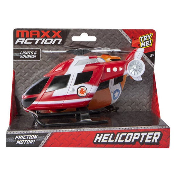 Maxx Action Friction Motor Vehicles with Lights & Sounds - Helicopter