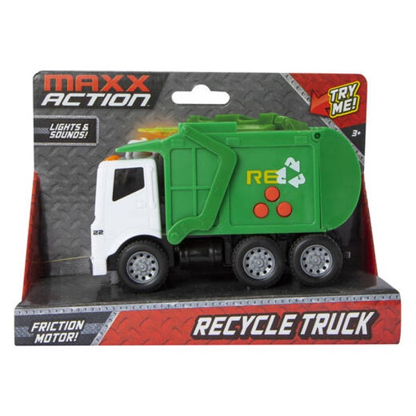 Maxx Action Friction Motor Vehicles with Lights & Sounds - Recycle Truck