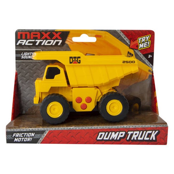 Maxx Action Friction Motor Vehicles with Lights & Sounds - Dump Truck