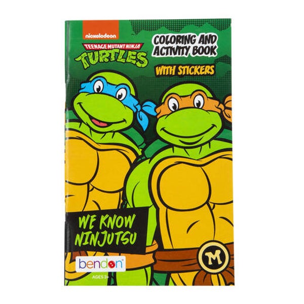 Teenage Mutant Ninja Turtles - activity book with stickers 4in x 6in