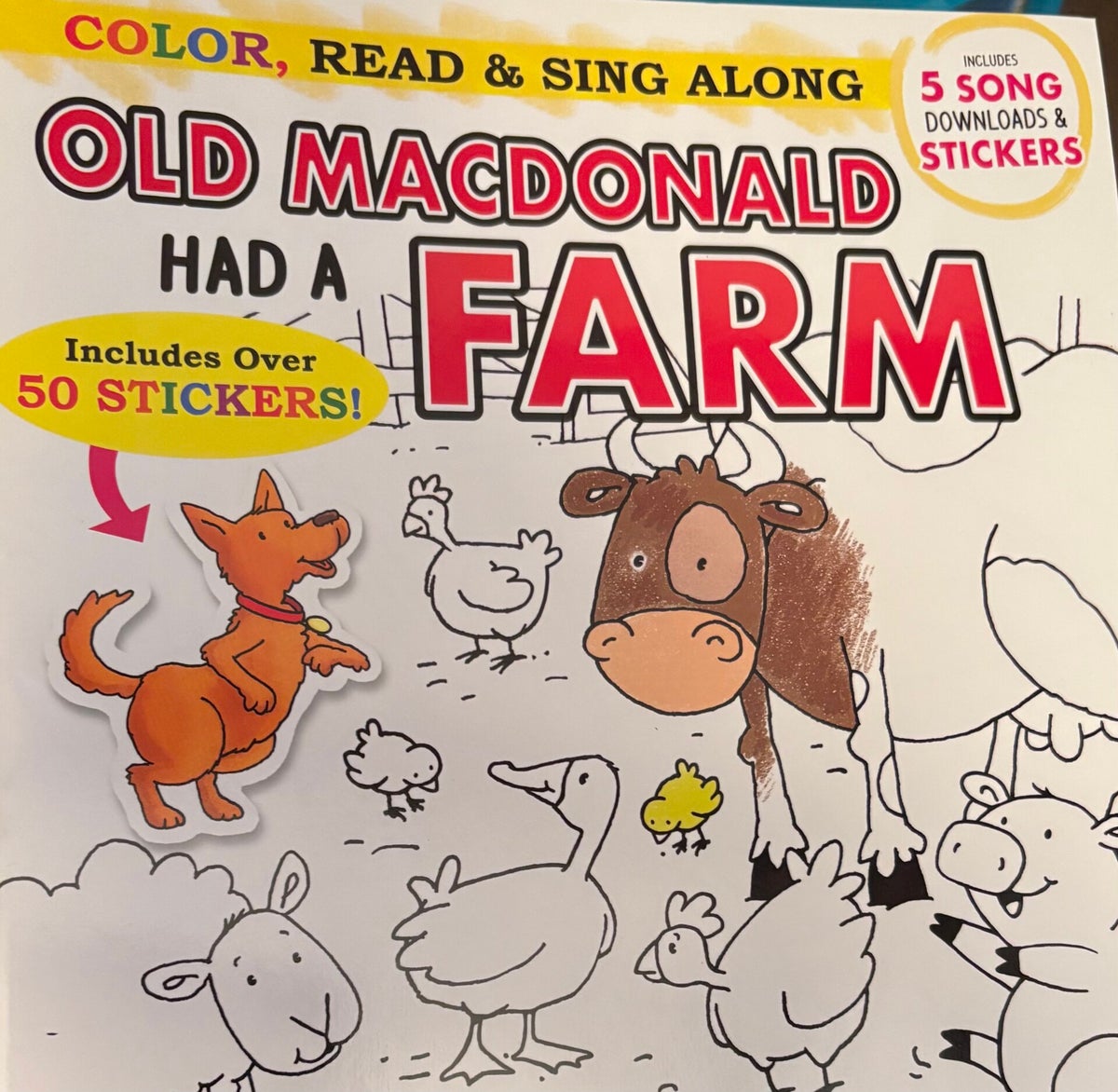 Old MacDonald Had a Farm - Color, Read & Sing Along book with stickers ...