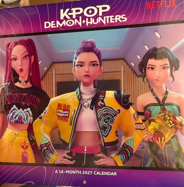 Netflix K-POP Demon Hunters - 2027 Wall Calendar  (16-Month)