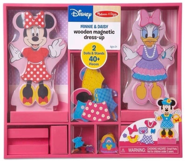 Disney Minnie and Daisy Deluxe Wooden Magnetic Dress-Up Set