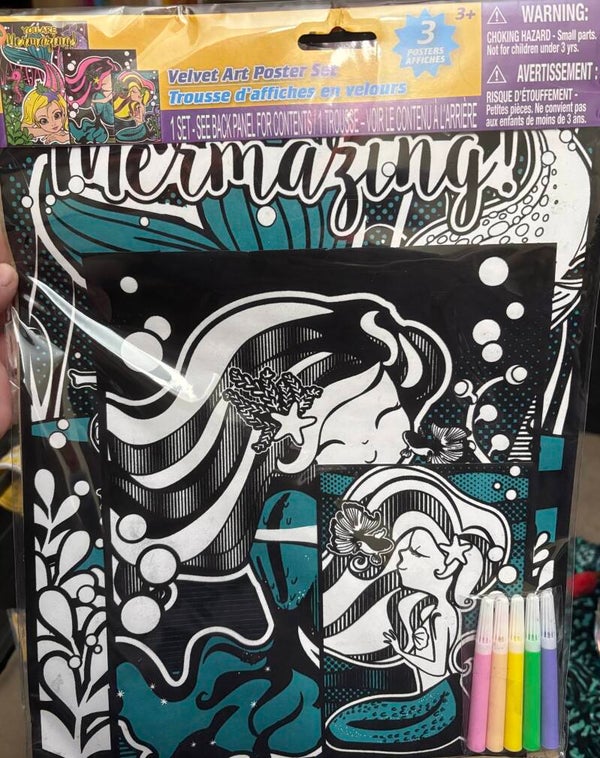 Mermazing Mermaids Velvet Art Poster