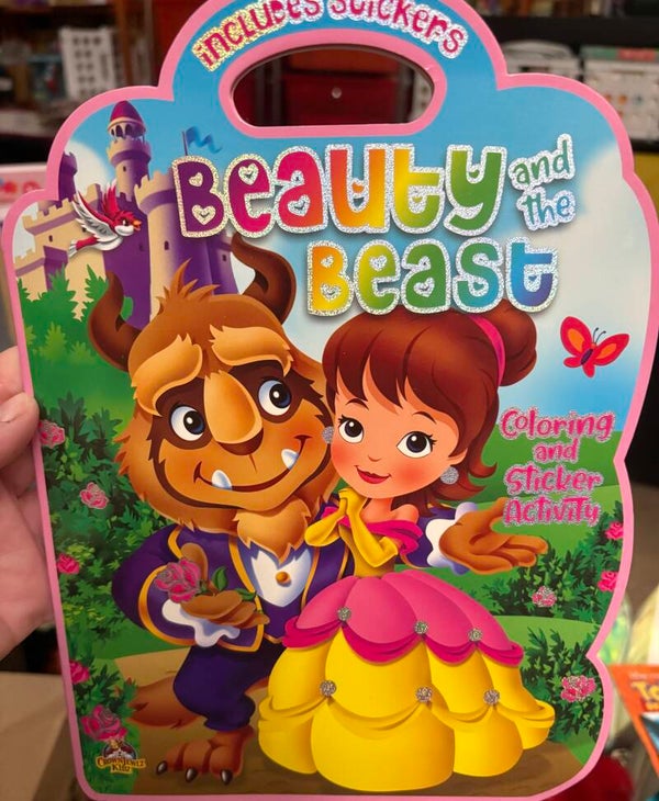 Beauty and the Beast Coloring and Sticker Activity Purse book