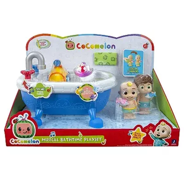 Cocomelon Musical Bathtime Playset with JJ & TomTom