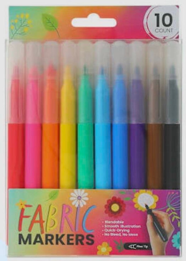 Fabric Markers (Set of 10)