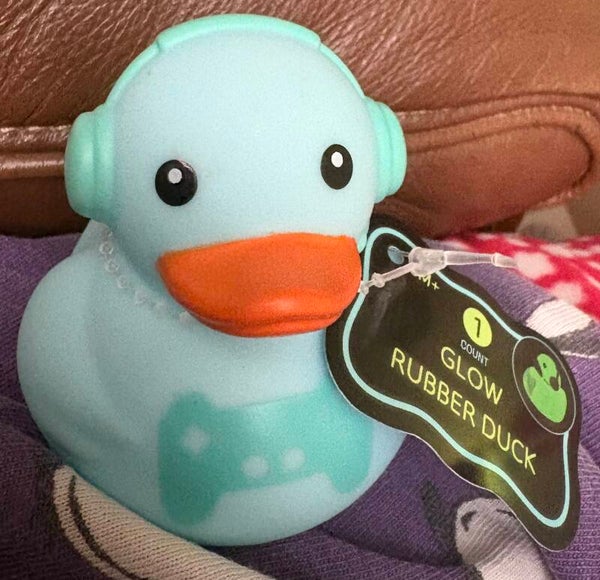 Rubber Ducky - Glow in the Dark Gamer Duck